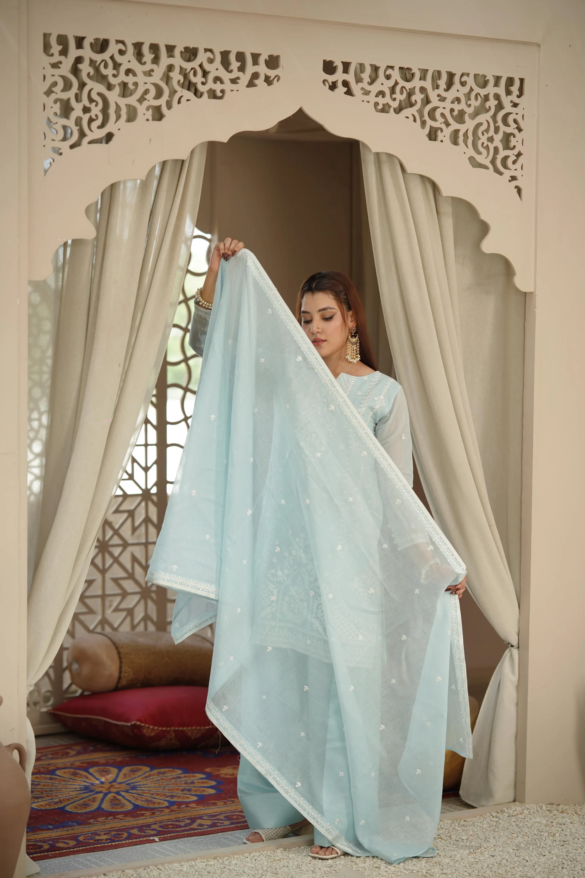 Aab-e-Neel | 3 PC | UNSTITCHED | STITCHED - Image 3