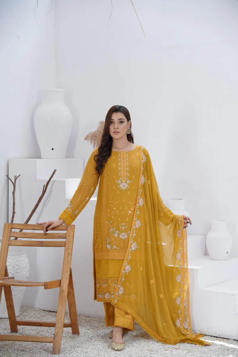 Mehrbano | 3 PC | UNSTITCHED | STITCHED